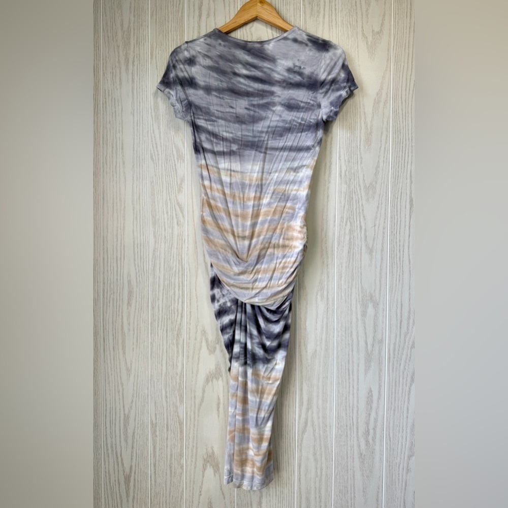 Young Fabulous & Broke Tie-Dye Ruched Twist Maxi Dress Size L - Picture 3 of 4